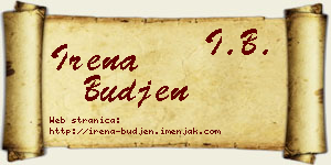 Irena Buđen vizit kartica
